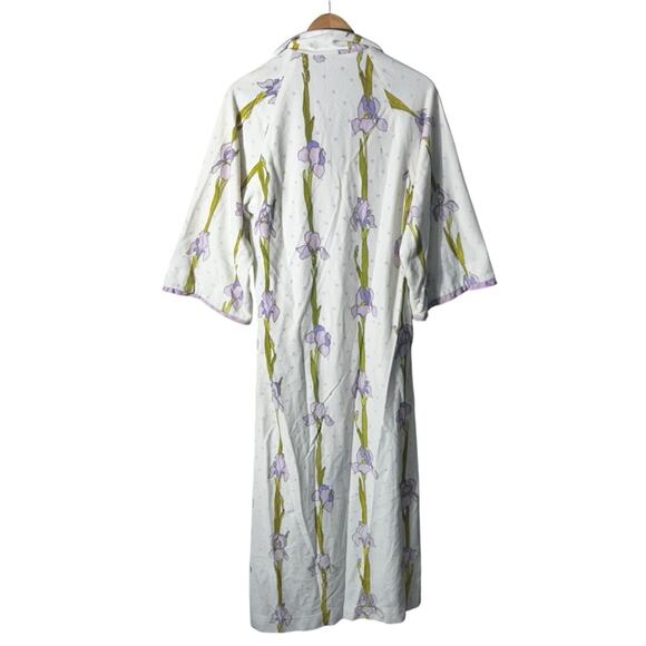 Christian Dior Vintage Iris Print House Dress Size Small - Picture 7 of 11